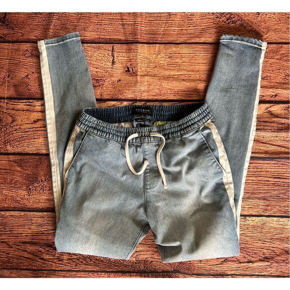 PacSun Active Stretch Denim‎ Joggers Skinny Jeans Blue Pants Men's Size Medium - Picture 3 of 11